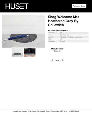 Tear Sheet: Shag Welcome Mat Heathered Grey by Chilewich