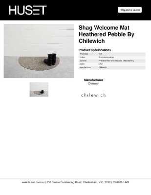 Tear Sheet: Shag Welcome Mat Heathered Pebble by Chilewich