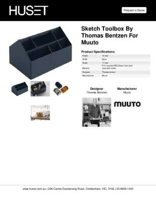 Tear Sheet: Sketch Toolbox by Thomas Bentzen for Muuto