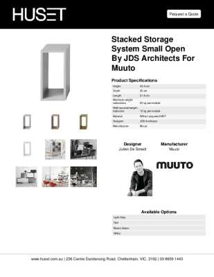 Tear Sheet: Stacked Storage System Small Open by JDS Architects for Muuto
