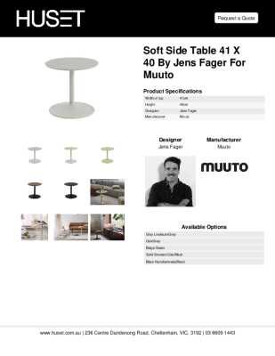 Tear Sheet: Soft Side Table 41 x 40 by Jens Fager for Muuto