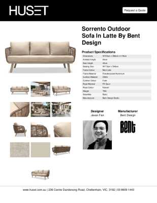Tear Sheet: Sorrento Outdoor Sofa in Latte by Bent Design