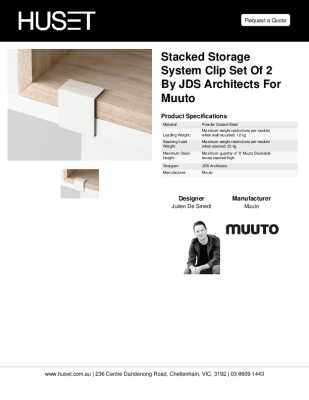Tear Sheet: Stacked Storage System Clip Set of 2 by JDS Architects for Muuto