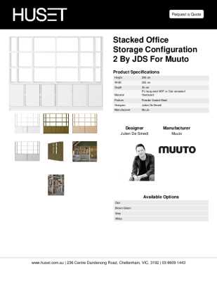 Tear Sheet: Stacked Office Storage Configuration 2 by JDS for Muuto