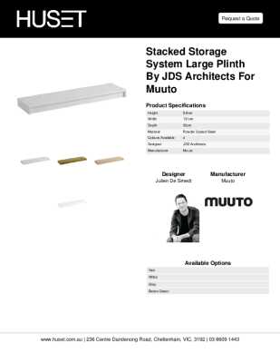 Tear Sheet: Stacked Storage System Large Plinth by JDS Architects for Muuto