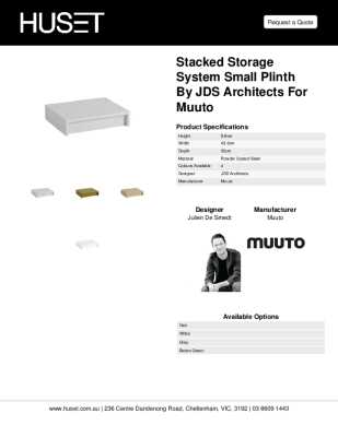 Tear Sheet: Stacked Storage System Small Plinth by JDS Architects for Muuto