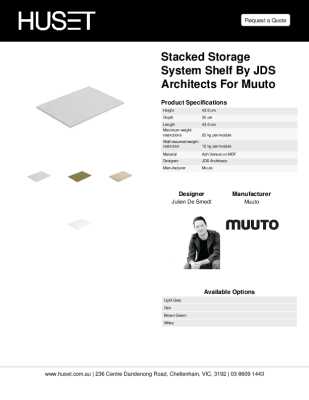 Tear Sheet: Stacked Storage System Shelf by JDS Architects for Muuto