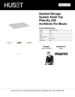 Tear Sheet: Stacked Storage System Small Top Plate by JDS Architects for Muuto