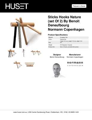 Tear Sheet: Sticks Hooks Nature (set of 2) by Benoit Deneufbourg Normann Copenhagen