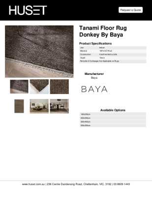 Tear Sheet: Tanami Floor Rug Donkey by Baya