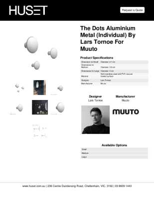 Tear Sheet: The Dots Aluminium Metal (Individual) by Lars Tornoe for Muuto