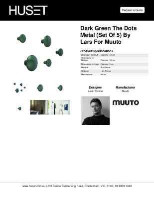 Tear Sheet: Dark Green The Dots Metal (Set of 5) by Lars for Muuto