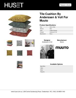 Tear Sheet: Tile Cushion by Muuto