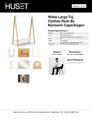Tear Sheet: White Large Toj Clothes Rack by Normann Copenhagen