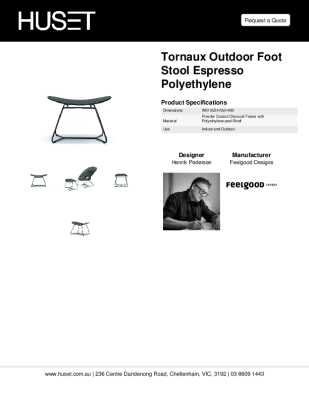 Tear Sheet: Tornaux Outdoor Foot Stool Espresso Polyethylene