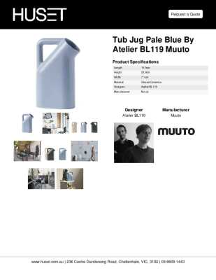 Tear Sheet: Tub Jug Pale Blue by Atelier BL119 Muuto