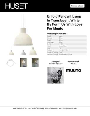Tear Sheet: Unfold Pendant Lamp in Translucent White by Form Us With Love for Muuto