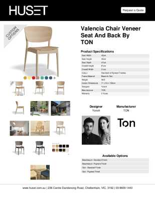 Tear Sheet: Valencia Chair Veneer Seat and Back by TON