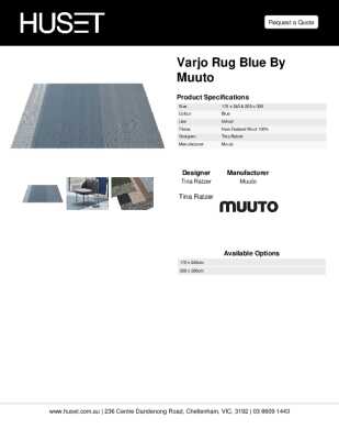 Tear Sheet: Varjo Rug Blue by Muuto
