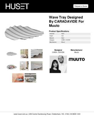 Tear Sheet: Wave Tray Designed by CARADAVIDE for Muuto