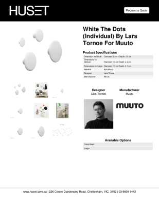 Tear Sheet: White The Dots (Individual) by Lars Tornoe for Muuto 