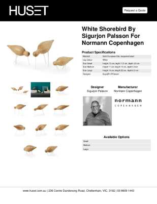Tear Sheet: White Shorebird by Sigurjon Palsson for Normann Copenhagen